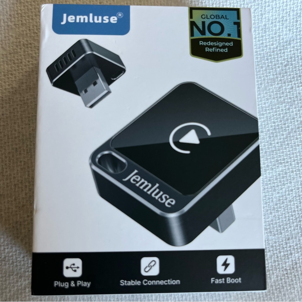 Jemluse Mini Wireless CarPlay Adapter